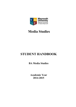 Media Studies - Maynooth University