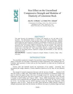 Size Effect on the Unconfined Compressive