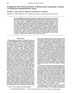 Preparation and characterization of bifunctional unilamellar vesicles