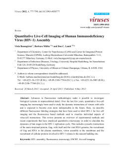Quantitative Live-Cell Imaging of Human Immunodeficiency Virus