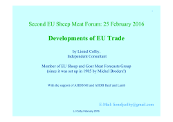 SHEEP.FORUM. EU EXPORTS