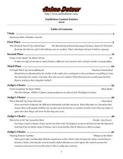 http://www.animedetour.com/ Fanfiction Contest Entries 2012 Table