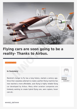 INNOTRENDZ | Knowledge Base for Everyone | Flying cars are