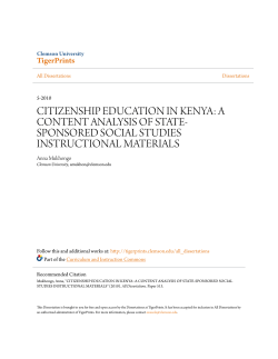citizenship education in kenya: a content analysis of