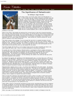 The Significance of Mahashivratri