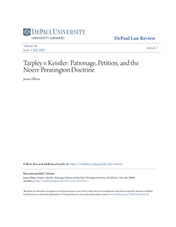 Tarpley v. Keistler: Patronage, Petition, and the