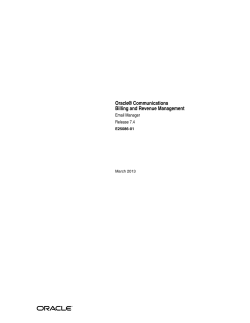 Oracle Communications Billing and Revenue Management Email