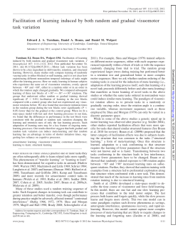 Facilitation of learning induced by both random and gradual