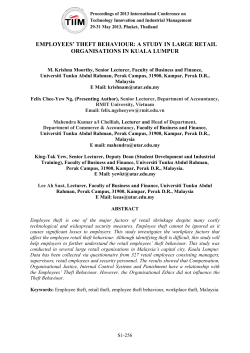 the study of employee`s theft behaviour in large retail