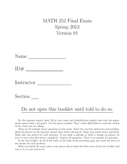 Final (actual) Fall 2013