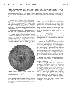 SPIRAL FEATURES AND THE CORIOLIS EFFECT ON VESTA`S