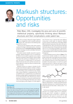 Markush Structures Opportunities and Risks