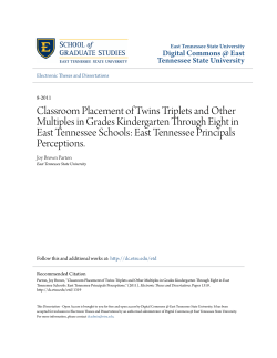 Classroom Placement of Twins Triplets and Other Multiples in