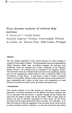Time domain analysis of vertical ship motions N