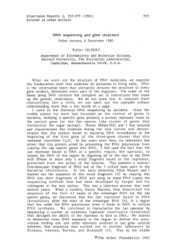 DNA sequencing and gene structure