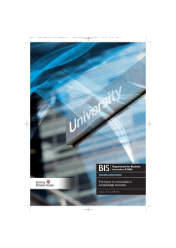 Higher Ambitions: the Future of Universities in a Knowledge Economy