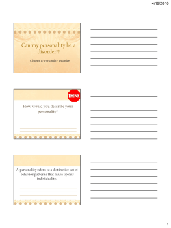 Personality Disorders