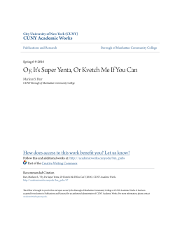 Oy, It`s Super Yenta, Or Kvetch Me If You Can