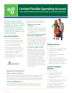 Limited Flexible Spending Account - TRI-AD