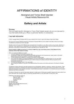 AFFIRMATIONS Of IDENTITY - Aboriginal Educational Contexts