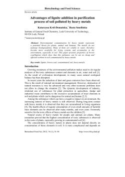 Advantages of lignite addition in purification process of soil polluted