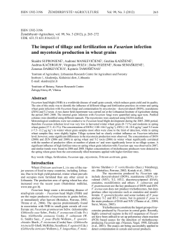 The impact of tillage and fertilization on Fusarium infection and