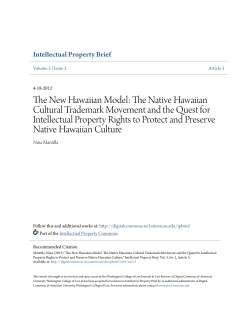 The New Hawaiian Model - Digital Commons @ American