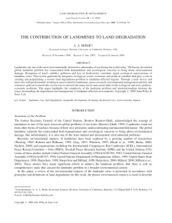 The contribution of landmines to land degradation