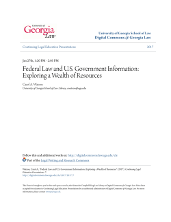 Federal Law and US Government Information