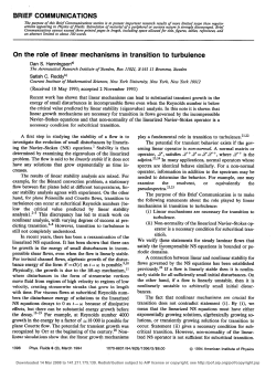 D. Henningson and S. Reddy