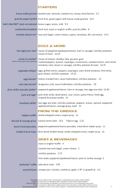 Breakfast Menu