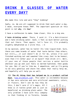 drink 8 glasses of water every day?