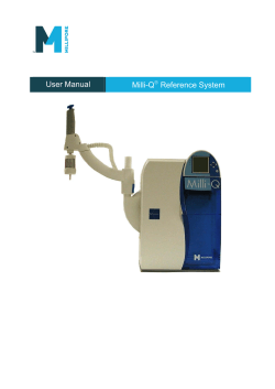 User Manual Milli-Q Reference System