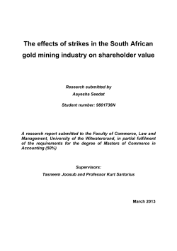 The effects of strikes in the South African gold mining industry on