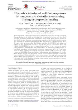 Heat-shock-induced cellular responses to temperature elevations