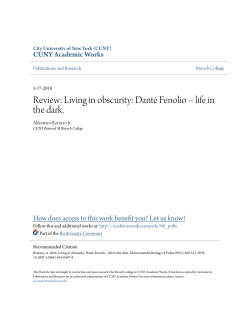 Review: Living in obscurity: Dant&eacute; Fenolio &ndash; life in the dark.