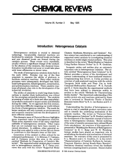 Introduction: Heterogeneous Catalysis