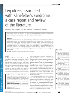 Leg ulcers associated with Klinefelter`s syndrome: a case report and