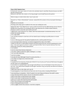 Class of 2017 Random Facts - University of Colorado Denver