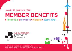 Benefit brochure 2015 - Cambridgeshire Chamber of Commerce