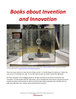 Books about Invention and Innovation