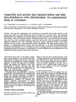 Anaerobic and aerobic skin bacteria before and after skin