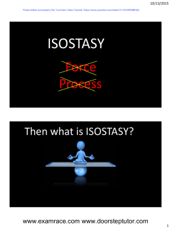 isostasy - Examrace