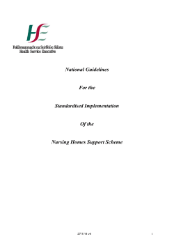 National Guidelines For the Standardised Implementation Of