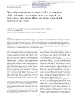 Observed parenting behaviors interact with a