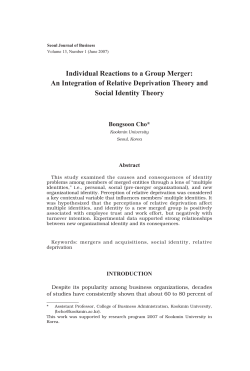 Individual Reactions to a Group Merger: An Integration of Relative