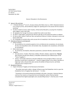 Sachin Maini LAT 530: Roman Drama Dr. Skinner November 26
