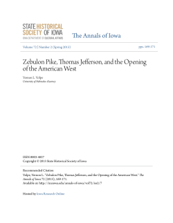 Zebulon Pike, Thomas Jefferson, and the Opening of the American