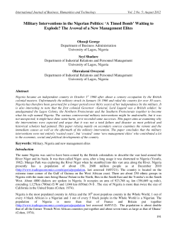 Military Interventions in the Nigerian Politics