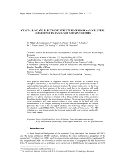 crystalline and electronic structure of gold nanoclusters determined